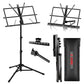 5Core Music Stand For Sheet Music Portable Tripod Adjustable Folding Note Holder BLACK-0