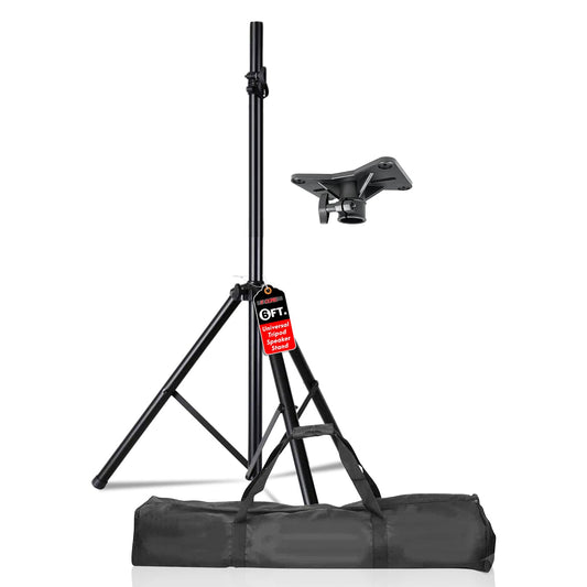 5Core Speaker Stand Tripod Tall Adjustable 72 Inch DJ Pole Mount Studio Monitor Stands BLACK 1 PK-0