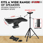5Core Speaker Stand Tripod Tall Adjustable 72 Inch DJ Pole Mount Studio Monitor Stands BLACK 1 PK-2