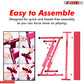 5Core Keyboard Stand Adjustable z Style Piano Riser + Keyboard Piano Bench PINK-4