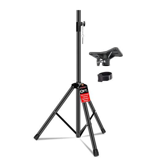 5 Core Speaker Stand Tripod Heavy Duty Adjustable Up to 72 Inch DJ Studio Monitor Stands Pole Mount Black-0